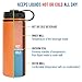 Fifty/Fifty Orange Vacuum-Insulated Stainless Steel Bottle with Wide Mouth - 18 oz. Capacity