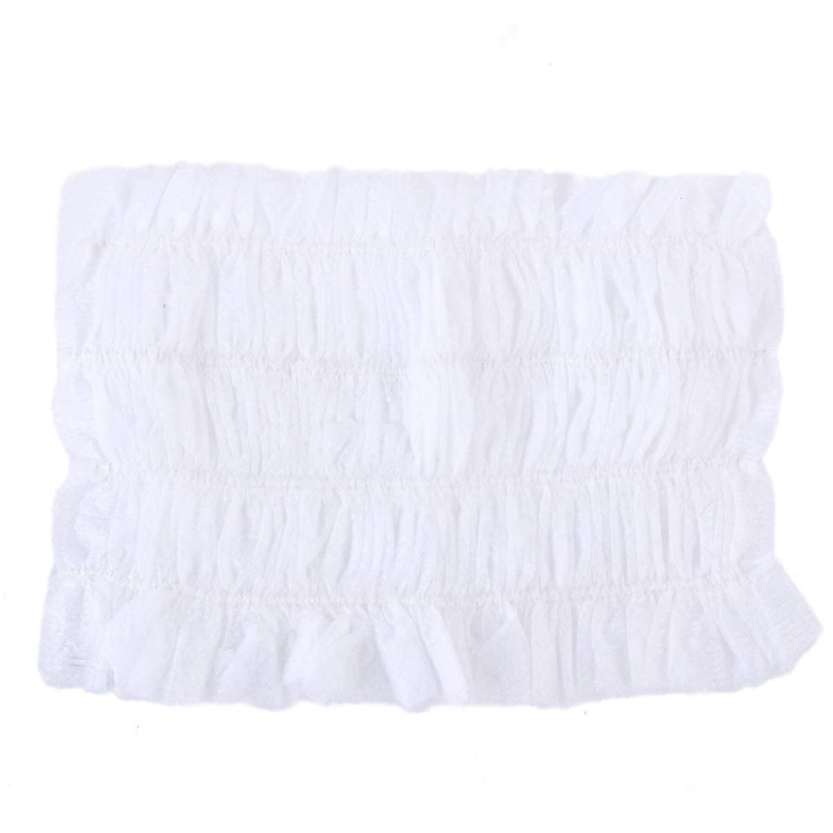 LATRAT 100 Pieces Non-Woven Hair Bands Disposable Elastic Hair Care Hair Accessories for Spa Salon Makeup