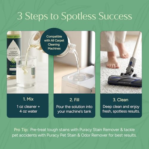 Puracy Carpet Cleaner Solution - Carpet Shampoo, Pet Stain & Odor Remover, photo 10
