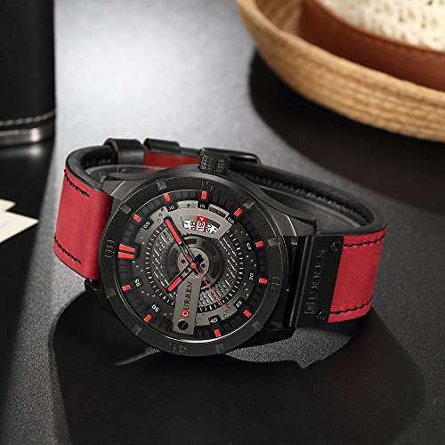Curren - Reloj de pulsera para hombre (piel, mecanismo de cuarzo) - Imagen 4