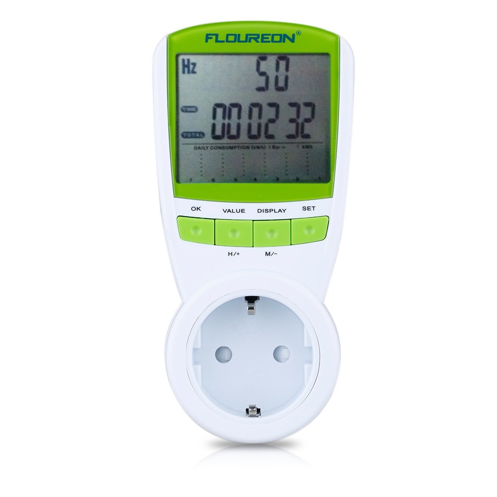 Floureon TS Medidor de potencia Monitor de energía con función de protección