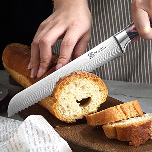 PAUDIN Bread Knife 8 inch Serrated Knife, Ultra Sharp German High