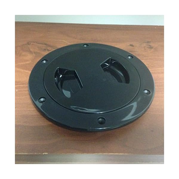 MARINE-BOAT-BLACK-PLASTIC-DECK-PLATE-4D-WATERPROOF-INSPECTION-BAYONET-TYPE