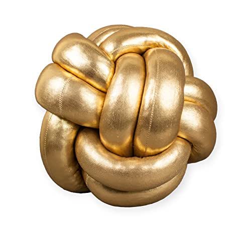 Knot Pillow, Custom Pillow, Home Decor, Gold