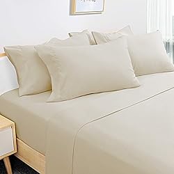 HOMEIDEAS 6 Pieces Lightweight Easy Care Microfiber