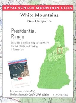Presidential Range with close-up on reverse: White Mountain Guide Map
