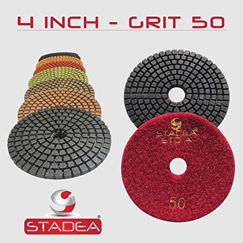 STADEA-Premium-Grade-Wet-4-Diamond-Polishing-Pads-Set-Rubber-Backer-For-GRANITE-MARBLE-STONE