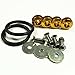 JDMSPEED Gold Universal CNC Billet Bumper Trunk Quick Release Fastener Kit