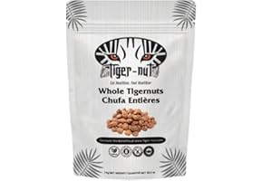 Tiger-Nut Whole Tigernuts, Organic, Non-GMO, Allergen-Free Superfood Snack, 1KG Tiger-Nut Whole Tigernuts Organic Unpeeled Ch