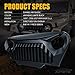 Xprite Matte Black Front Grille, Gladiator Vader Grid Grill Overlay Cover For 1997-2006 Jeep Wrangler TJ LJ