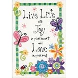 Dimensions Live Life Mini Crewel Kit-5 Inch X7 Inch