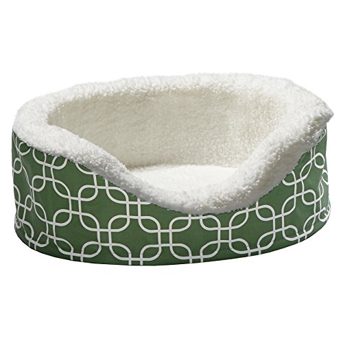 Orthoperdic Egg-Crate Nesting Pet Bed w/ Teflon Fabric Protector, Small Green