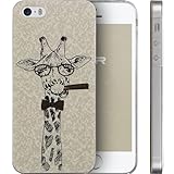 iPhone 5S Case, iPhone SE Case, ESR Illustrators Series Protective Case [Good Grip] with Aesthetic Print Hard Back Cover for iPhone 5/5s/SE (Tycoon Giraffe)