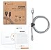 Syde ARMOR Lightning Cable with Kevlar Core, Apple Certified Double-Nylon Braided Fast Charging Cable Built to Military Specifications for iPhone, iPad & iPod (Gray, 5 Feet)