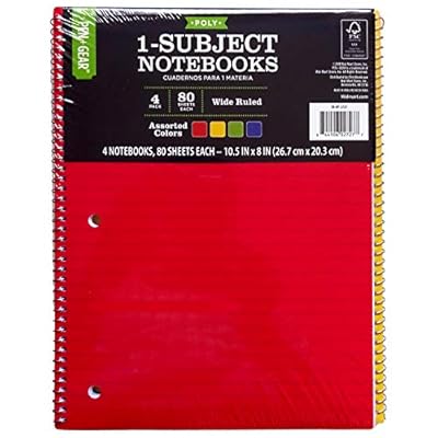Buy Pen Gear Pack Of 4 Wide Ruled 80 Sheets Each 1 Subject Poly Notebooks Toy Online In Indonesia B07s1cvdmd