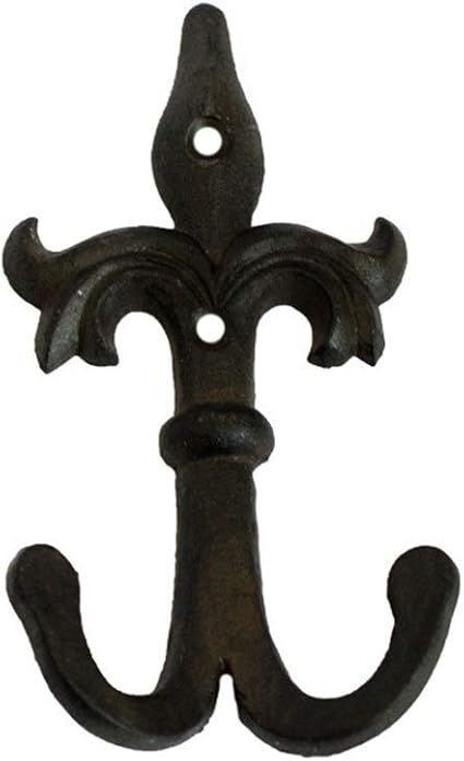 YAzNdom Wandhaken Doppelhaken Guss Crafts Rustikaler Stil Startseite