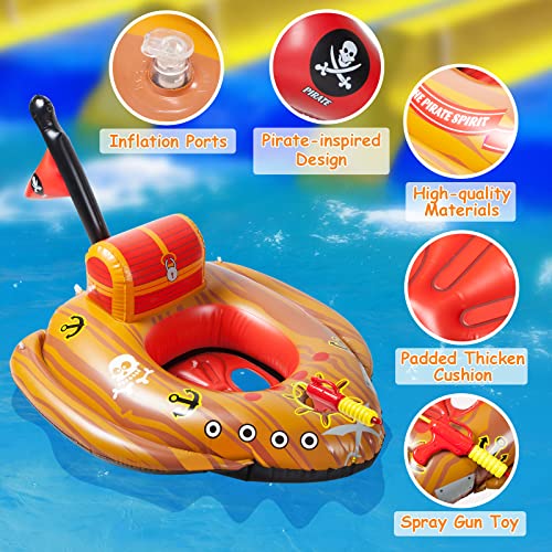100 discount on Giant Pirate Ship Pool Float, Inflatable Pool Float