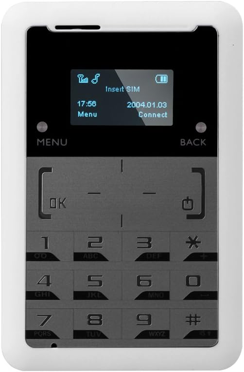 Coofone Ultrathin Credit Card Size OLED Mini Cell 2G GSM Mobile Phone Unlocked Bluetooth(White)