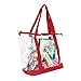 DALIX Clear Shopping Bag Security Work Tote Shoulder Bag Womens Handbag in Red