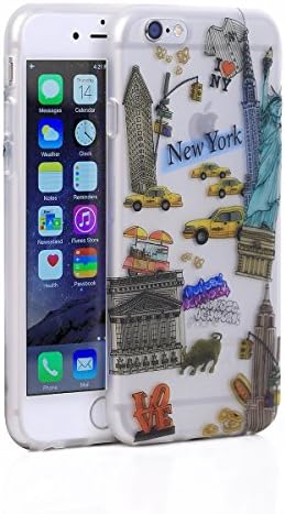 iPhone 6/6s Plus Case WaKase [Voyage] Soft Matte Design Printed Fine Texture TPU Case - New York
