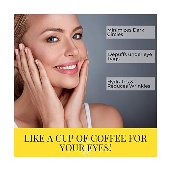 Caffeine Under Eye Patches & Hydrogel Masks (30 Pairs) - All Natural Anti Aging Treatment for Bags, Puffiness, Wrinkles…