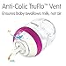 Baby Brezza Two Piece Natural Baby Bottle with Lid - Ergonomic, Wide Neck Design Makes it The Easiest to Clean - Modern Look - Anti-Colic - BPA Free Plastic - White - 5 Ounce - 1 Bottle