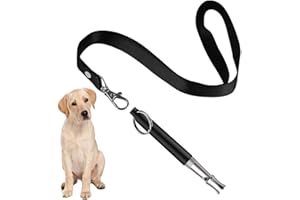 ESONLITOR Dog Whistle to Stop Barking, Adjustable Pitch Ultrasonic Training Tool Silent Bark Control for Dogs-1 Free Lanyard Strap with Pack of 1 PCS Pet Whistle