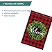 AVOIN colorlife Boxwood Wreath Welcome Garden Flag 12x18 Inch Double Sided Outside, Small Burlap Christmas Buffalo Plaid Farmhouse Yard Outdoor Decoration