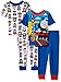 Thomas & Friends Boys' Toddler 4-Piece Cotton Pajama Set, Choo Choo Blue, 4T