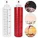 12 Pack 8 oz 240 ml Plastic Squeeze Condiment Bottles with Scale & Red Tip Cap,BPA-Free Squirt Bottles for Cookie Decorating,Sauces,ketchup,Salad,Arts and Crafts!