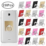 Outee Cell Phone Ring Holder, 20 Pcs Phone Finger Holder Phone Ring Grip Stand Phone Finger Ring 360 Degree Rotation Universal Smartphone Kickstand Phone Ring Loop Grip Amount for Smartphone, Tablet