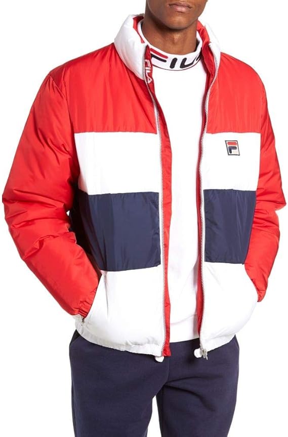 fila red puffer jacket