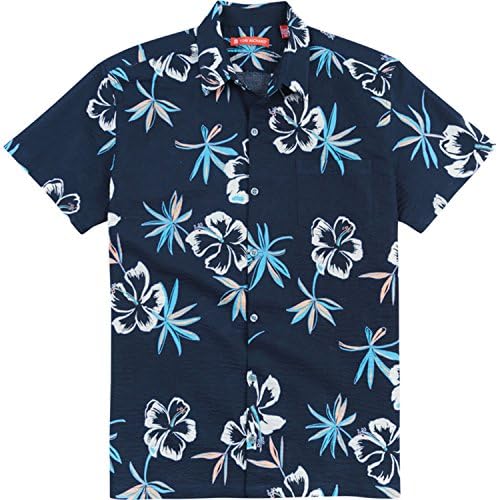 Tori Richard So Fresh Cotton Lawn Camp Shirt - Navy