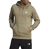 adidas Men's Essentials Fleece Hoodie, Orbit Green/White, Large