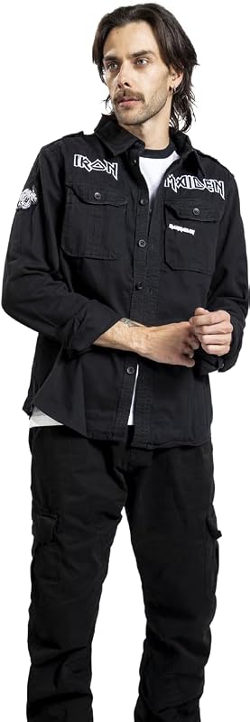 Maiden Vintage Shirt EDDI LS, Color: black, Size: L — foto 2 de 4