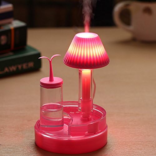 250ml Air Humidifier, Novadeal Mini Night Light Sprout Desk Lamp Style USB Air Purifier Cool Mist Oil Diffuser For Home/Office/Bedroom - Pink