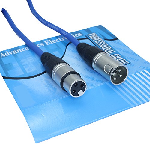 MCSPROAUDIO 20 foot Male to Female XLR microphone cable (Blue) - Thumbnail 2