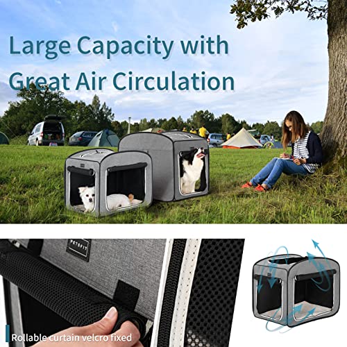 Petsfit Collapsible Dog Travel Crate, Portable Pop Up Dog Crate for