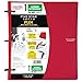 Five Star Flex Hybrid NoteBinder, 1 Inch Binder with Tabs, Notebook and 3 Ring Binder All-in-One, Red (72005)