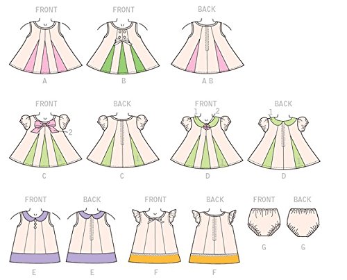McCall's Patterns M7177 Infants' Dresses and Panties Sewing Template, YA5 (All Sizes In One Envelope)