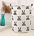 Large Storage Bin ,Ramie Cotton/ Canvas Fabric Folding Storage Basket With Handles- Toy Box/ Toy Storage/ Toy Organizer for Boys and Girls - Laundry Basket/ Nursery Hamper (Bunny)