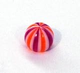 Orange and Magenta Stripe Pattern Fake Tongue Ring Holds with Suction