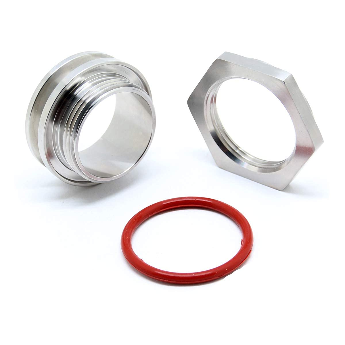 QiiMii Stainless Steel 304 Bulkhead Compression Fitting 2" Tri Clamp Home-Brew Weldless Bulkehad