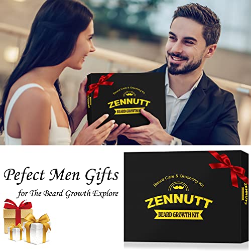 ZENNUTT Beard Growth Kit,Beard Kit,Beard Grooming Kit w/Beard Wash,2