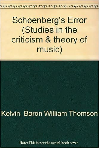 Schoenberg S Error Studies In The Criticism And Theory Of Music Thomson William 9780812230888 Amazon Com Books Schoenberg S Error Studies In The Criticism And Theory Of Music Thomson William 9780812230888 Amazon Com Books