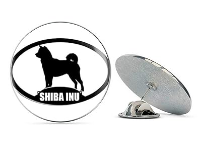Amazoncom Nyc Jewelers Oval Shiba Inu Silhouette Dog