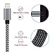 Phone Cable Charger Usb Cable Cord Compatible With iPhone X / 8/8 Plus iPhone 7 7 Plus 6 6s 6 plus 6s plus,iPhone 5 5s 5c,iPad iPod 3Pcs 3ft 6ft 10ft Nylon Braided (Black-gray)