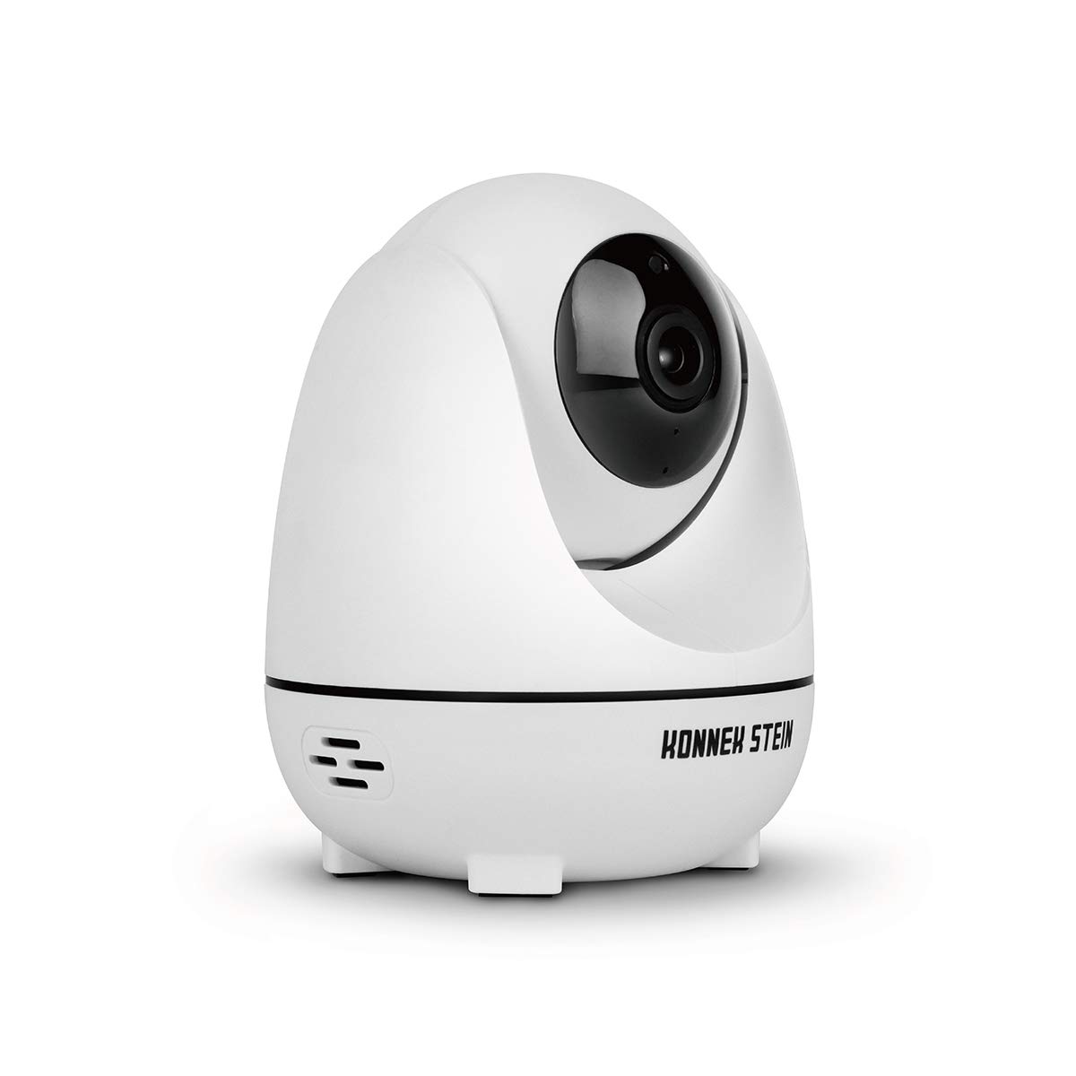 Konnek Stein Wireless Security Camera, WiFi Home Security Systems 360 Degree Monitoring, HD 1080P Motion Detection, Night Vision, Remote Control, Two-Way Audio, with TF Card Slot and Cloud (White)
