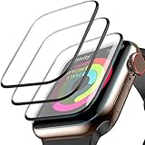 [3 Pack] Screen Protector for Apple Watch Series 3/2/1 38mm, Max Coverage Screen Protector HD Clear Anti-Bubble