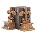 Gifts & Decor Fleur-DE-LIS BOOKENDS, Brown